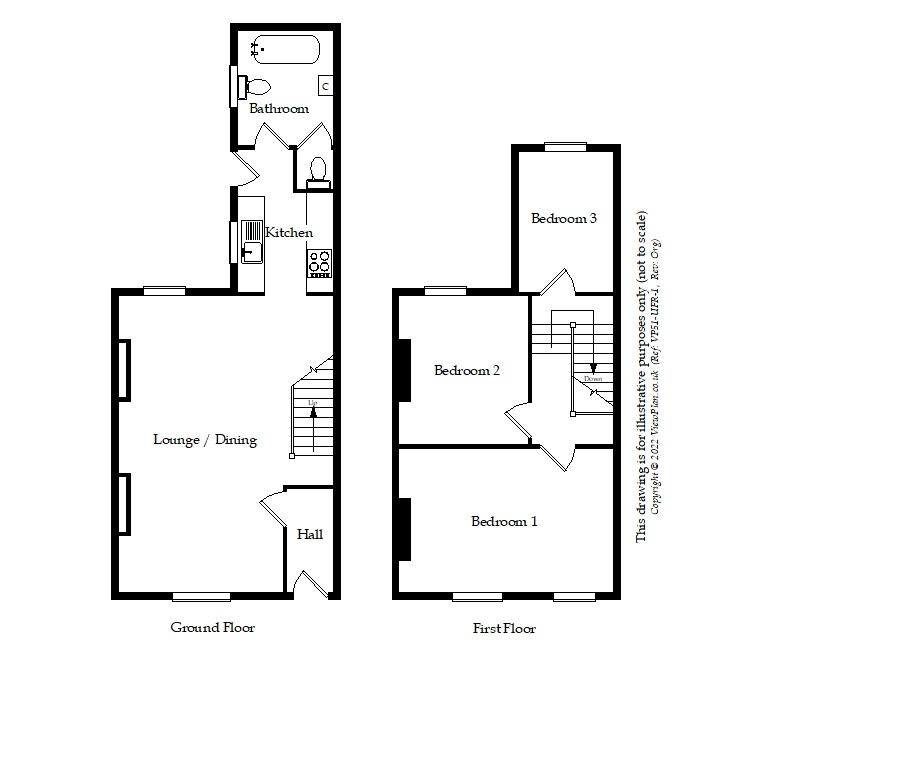 Floorplan of Grove Terrace, Penarth, CF64 2NG